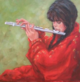 Susan Lawrence Norman - girl playing flute